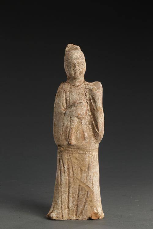 陶画彩文吏俑