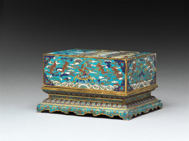 掐丝珐琅象纹盒