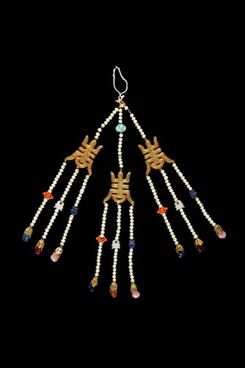 银镀金寿字纹流苏