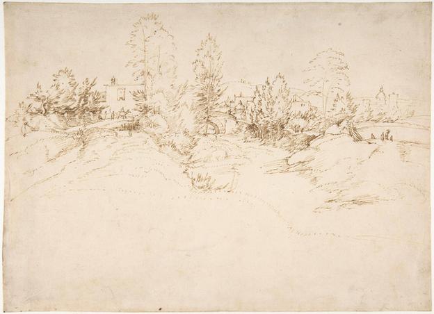 Fra Bartolomeo--Wooded Approach to a Town