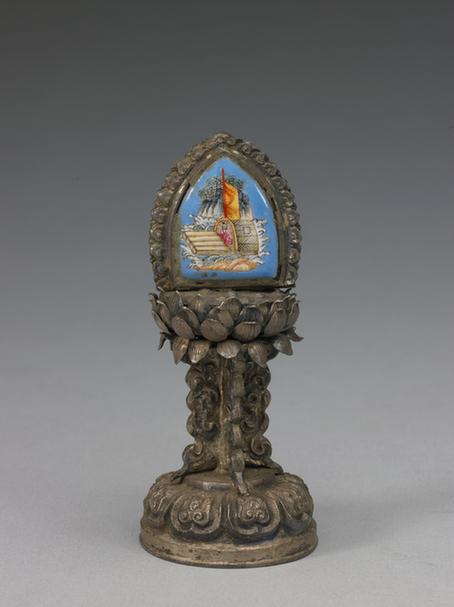 银胎嵌珐琅供养