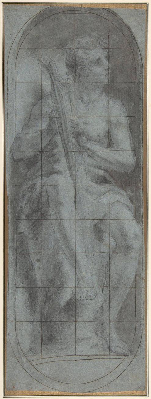 Michelangelo Anselmi--The Young David Playing the Harp