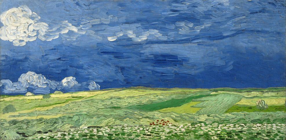 Wheatfield under thunderclouds (July - )