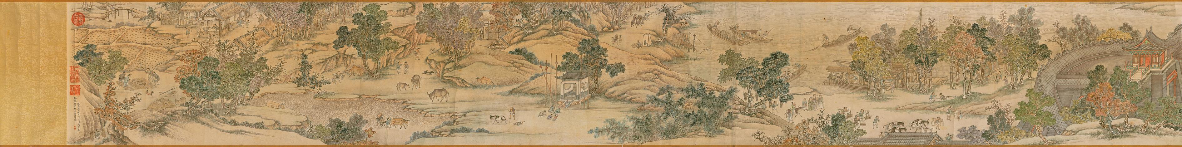 仿杨大章宋院本金陵图卷