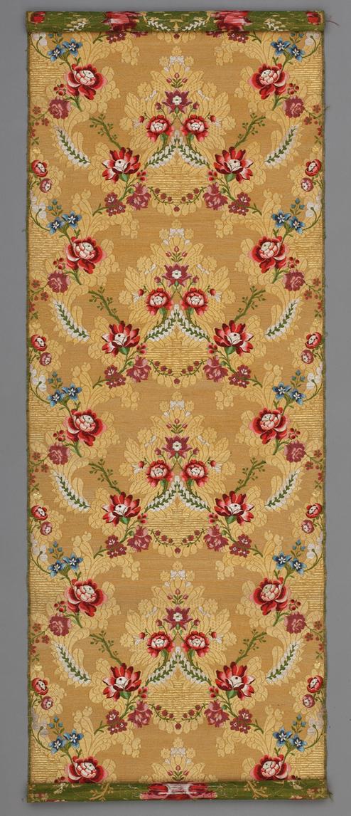 彩色玫瑰花纹金宝地锦