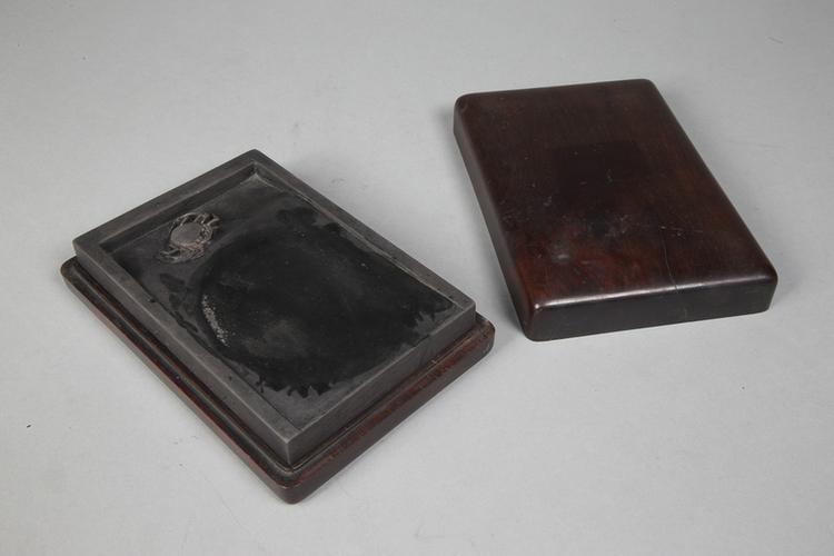 端石蟹池长方砚