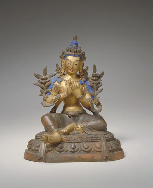 般若品铜镀金佛-文殊菩萨