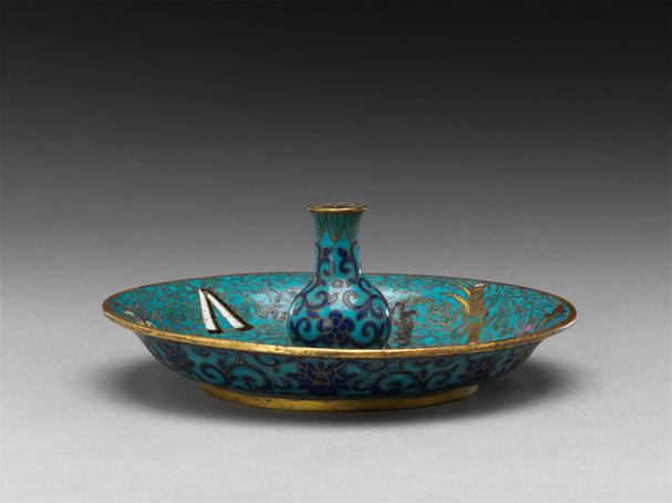 掐丝珐琅寿字暗八仙纹香插