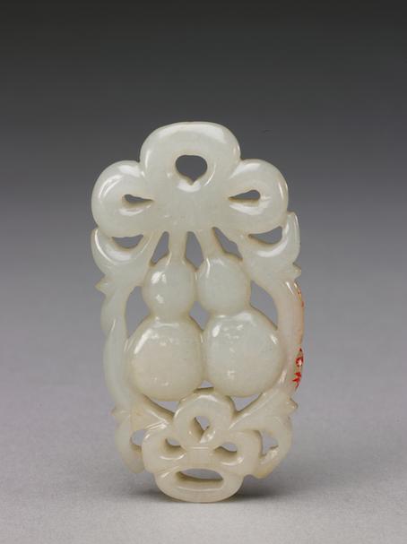 青白玉葫芦纹佩