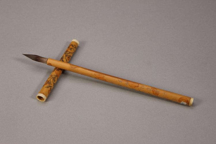 各式御制花卉诗管紫毫笔-竹管栀子花诗笔