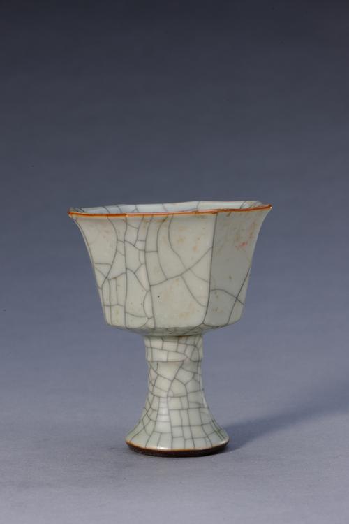 成化款仿哥釉八方高足杯