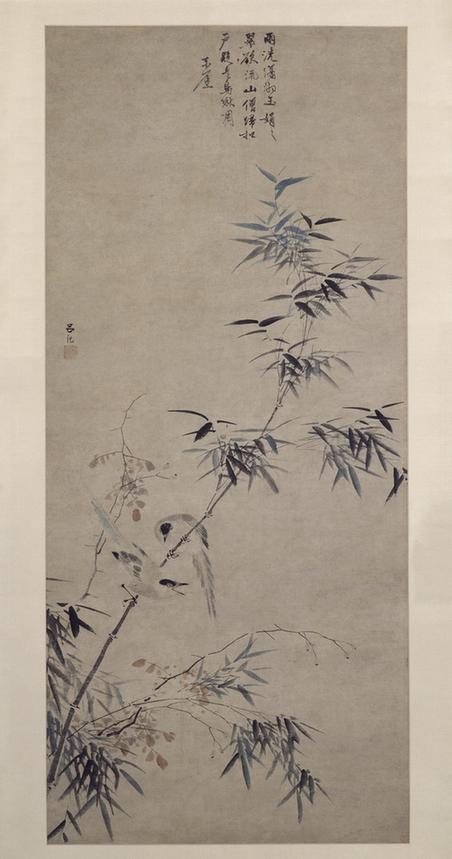 竹禽图