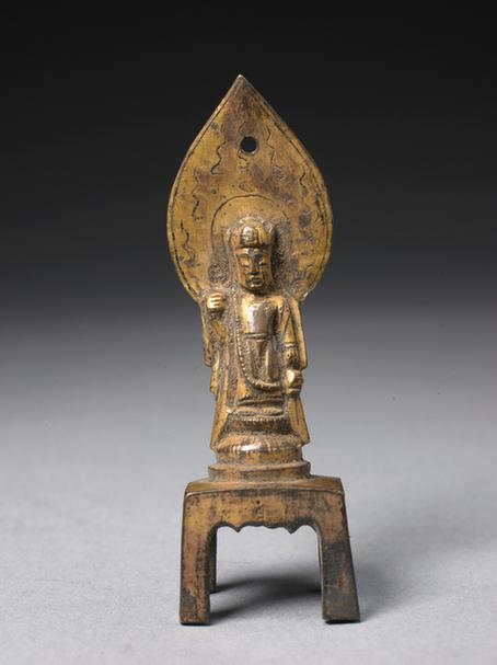 铜鎏金杨柳枝观音菩萨立像