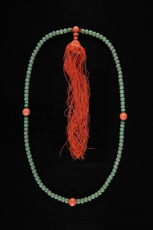 圆寿字纹紫金锭念珠