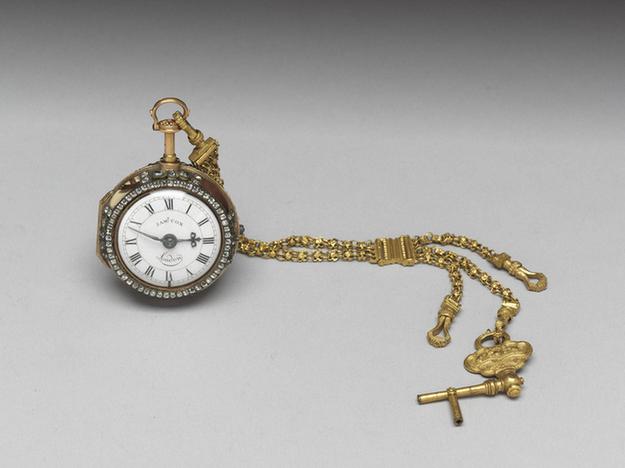 嵌料石玛瑙怀表-1