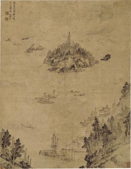 金山胜概图立轴