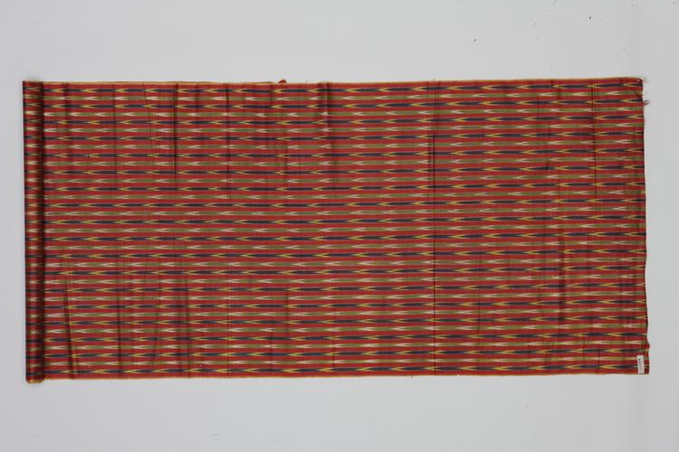 紫红色栏杆纹回回棉锦