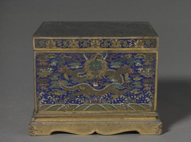 乾隆款掐丝珐琅带屉长方盒