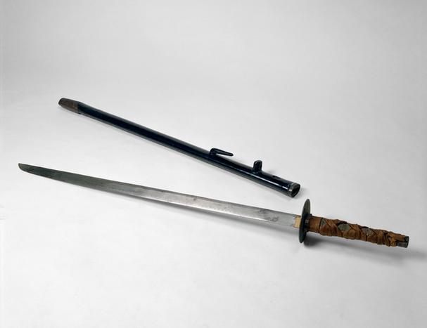 木柄黑漆鞘高丽刀