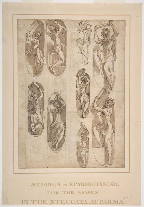 Parmigianino--Nine Studies of the Moses in the Steccata