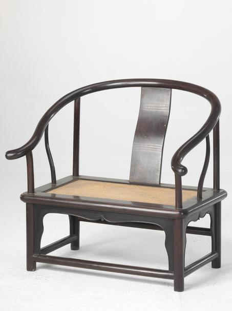 紫檀藤心矮圈椅