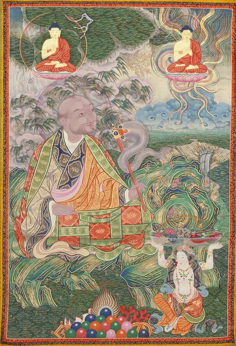 清人伐闇罗佛多尊者像轴