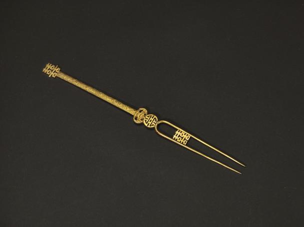 金双喜福寿纹叉