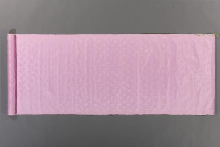 粉色百蝶纹江绸