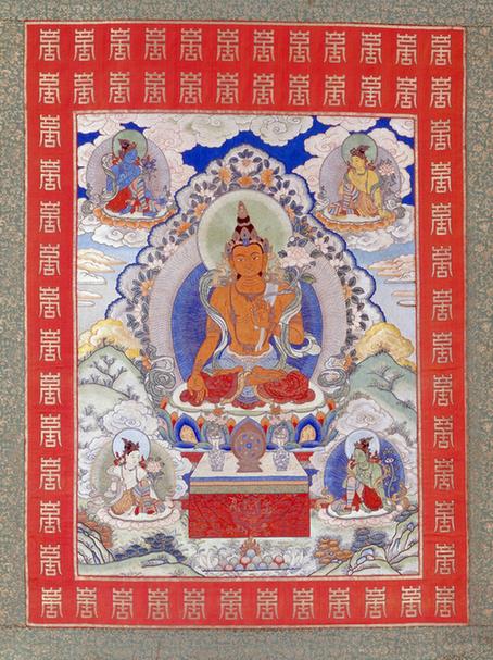 满绣观音菩萨像轴