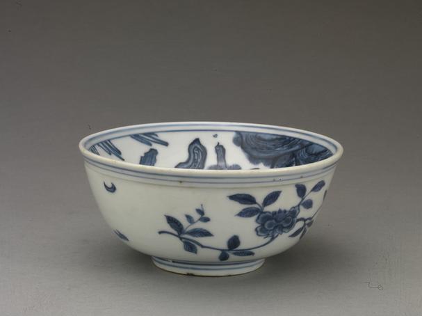 青花人物图诸葛碗