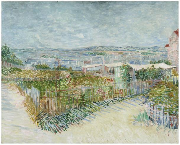 Montmartre behind the Moulin de la Galette (July - )