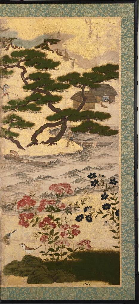 室町时代 浜松图屏风-第二屏