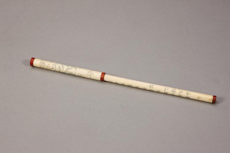 各式御制花卉诗管紫毫笔-象牙管梨花诗笔