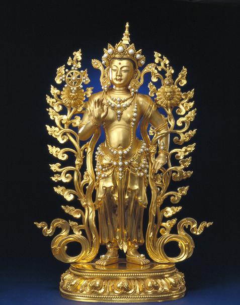 金镶东珠菩萨立像