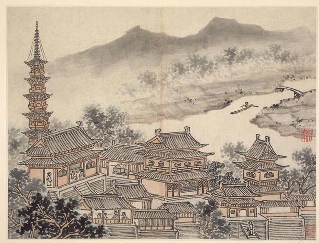 虎丘十二景图册