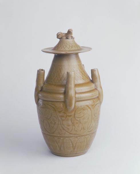 龙泉窑青釉五孔瓶