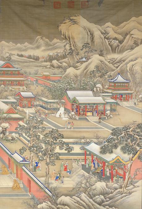 弘历岁朝行乐图轴