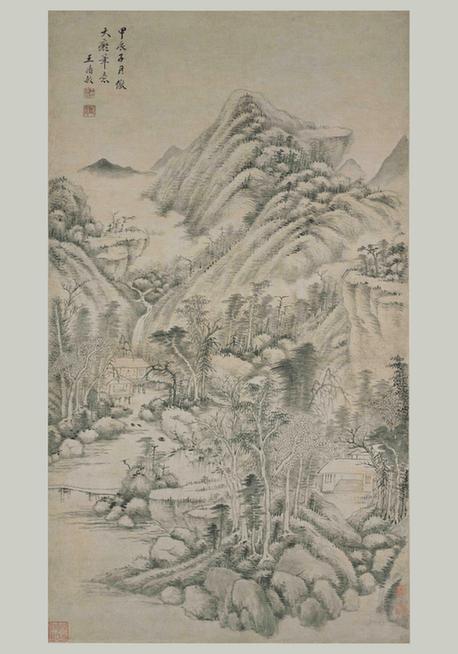 仿黄子久山水轴