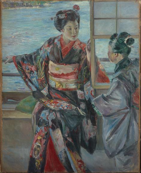 明治年 笔 明治年舞姬油画(东京)