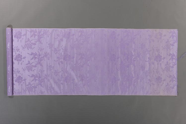 雪灰色海棠芍药纹江绸