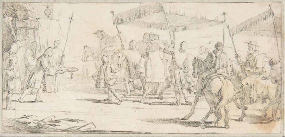 Giovanni Battista Tiepolo--Illustration for a Book Keys of a City Offered to a Procession