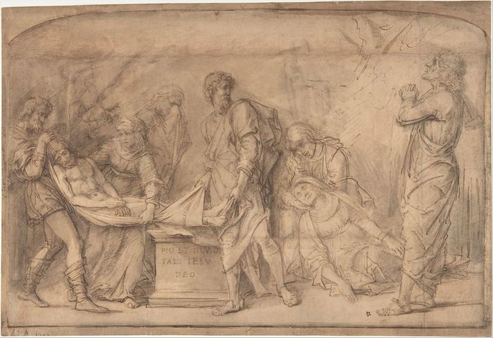 School of Rembrandt--The Entombment, after Mantegna