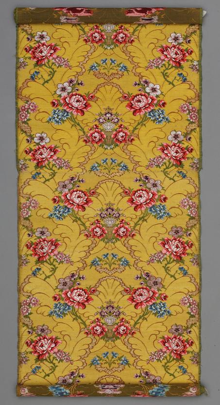 彩色玫瑰花纹金宝地锦