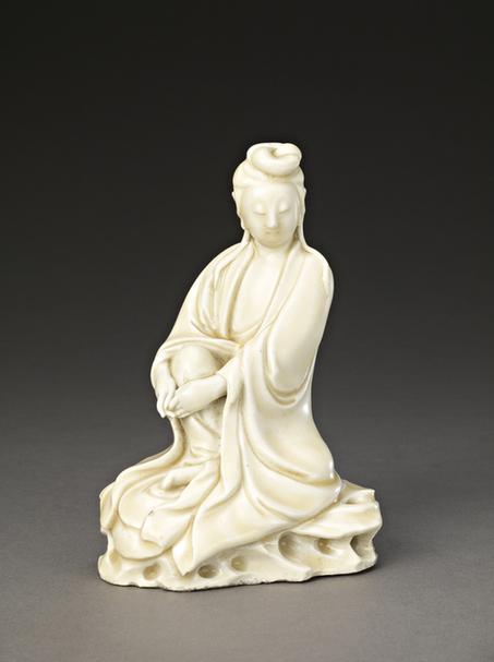 德化窑白釉观音坐像