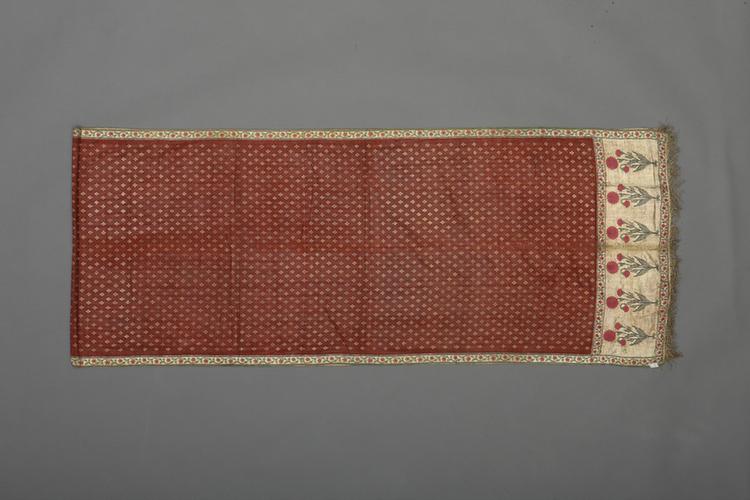 绛色地朵桂花纹回回锦