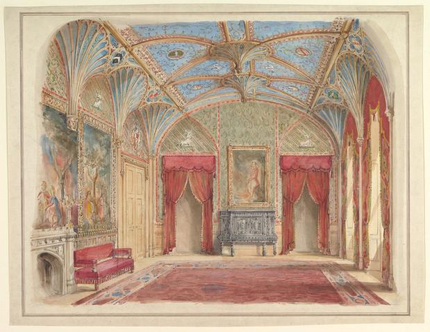 John Gregory Crace--Design for the Decoration of the Drawing Room
