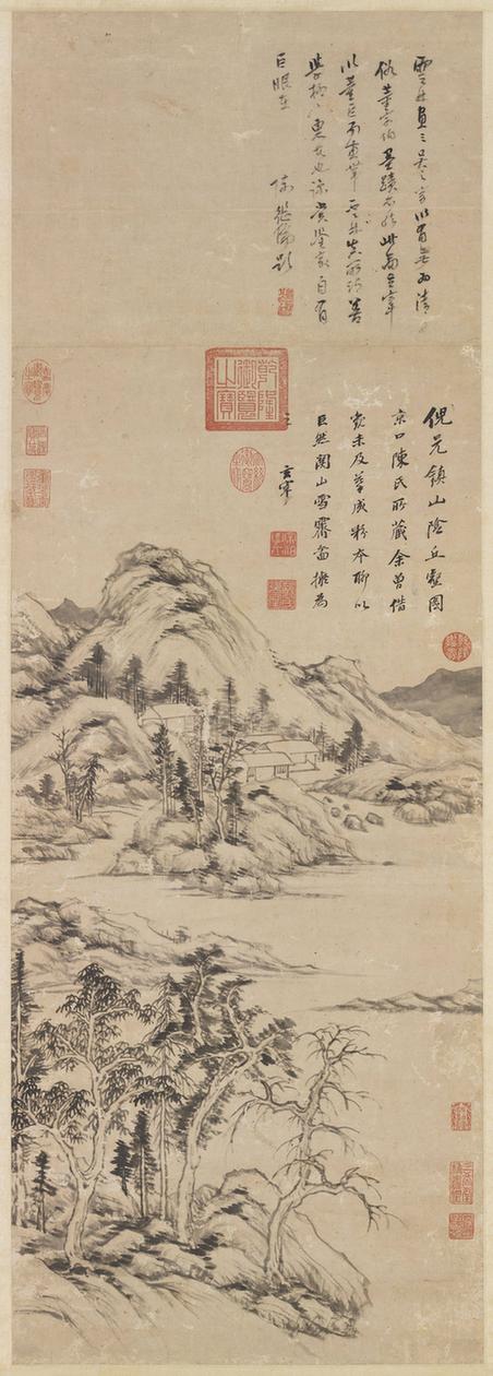 仿倪瓒山阴丘壑图轴