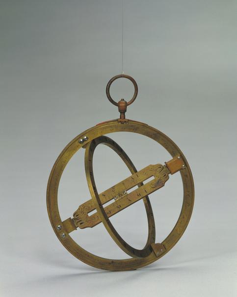 铜镀金提环赤道日晷