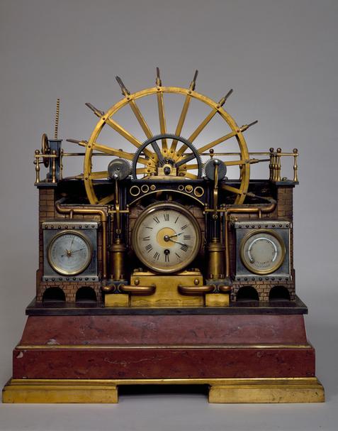 铁制机轮带风雨寒暑表