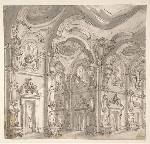 Giuseppe Galli Bibiena--Design for a Stage Set The Gallery